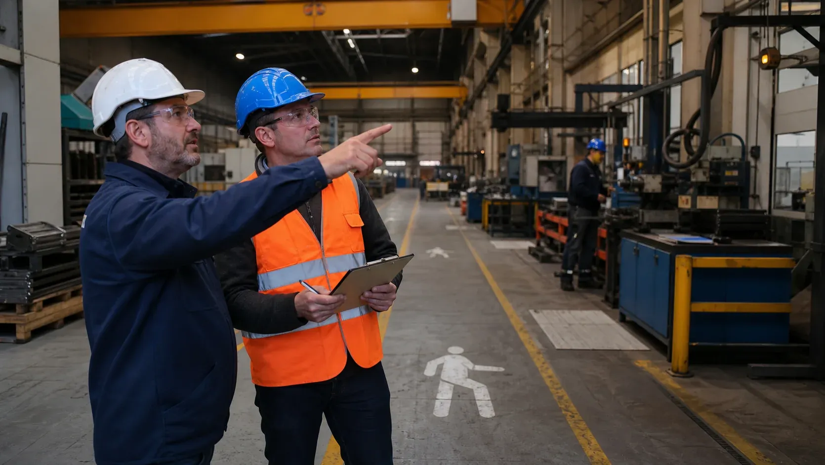 Inspection commune entre un responsable de site industriel et une entreprise extérieure
