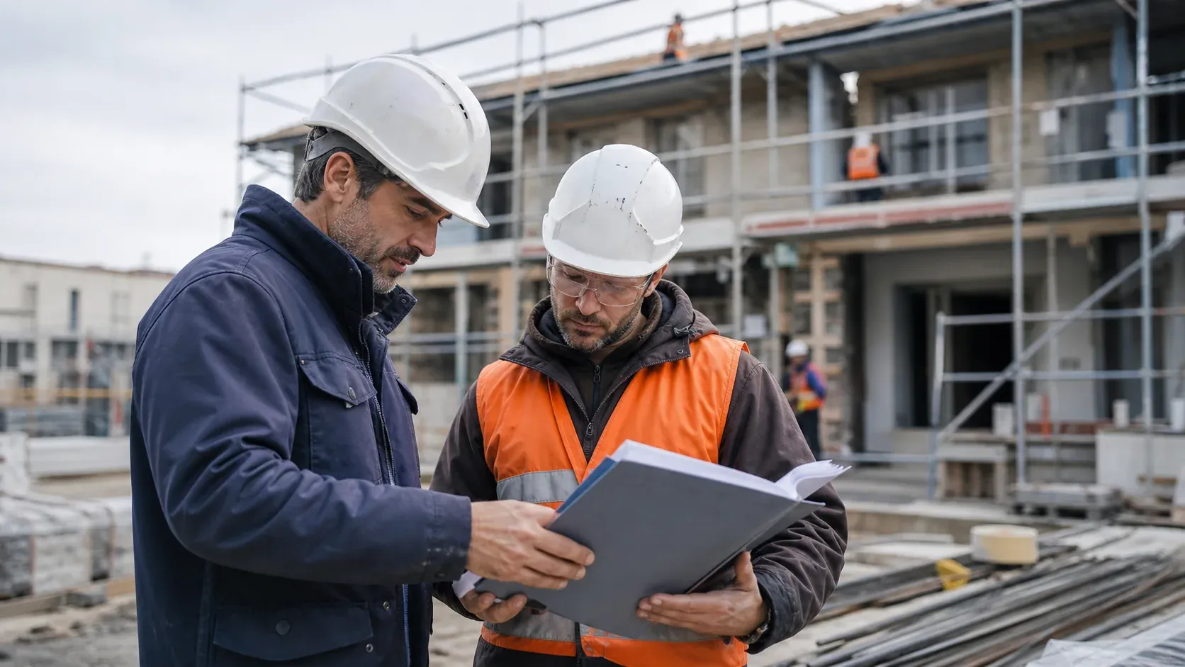 Responsable de chantier et coordonnateur sécurité consultant un PPSPS sur un chantier de rénovation